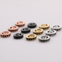 DIY Jewelry Micro Pave Round Copper Spacer Beads Charm for Women Bracelet Making