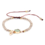 Hot Sale Handmade Young Ladies Natural 4MM Faceted Purple Green Pink Beads Stone Charm Bracelets Bangles