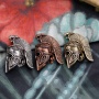 Wholesale Unisex Fashion Accessory Antique Silver Brass Copper Zircon Spartan Helmet Beads for Jewelry Bracelet Necklace Making