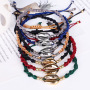 Best friendship jewelry handmade bohemian style gold and silver cowrie shell charm bracelet