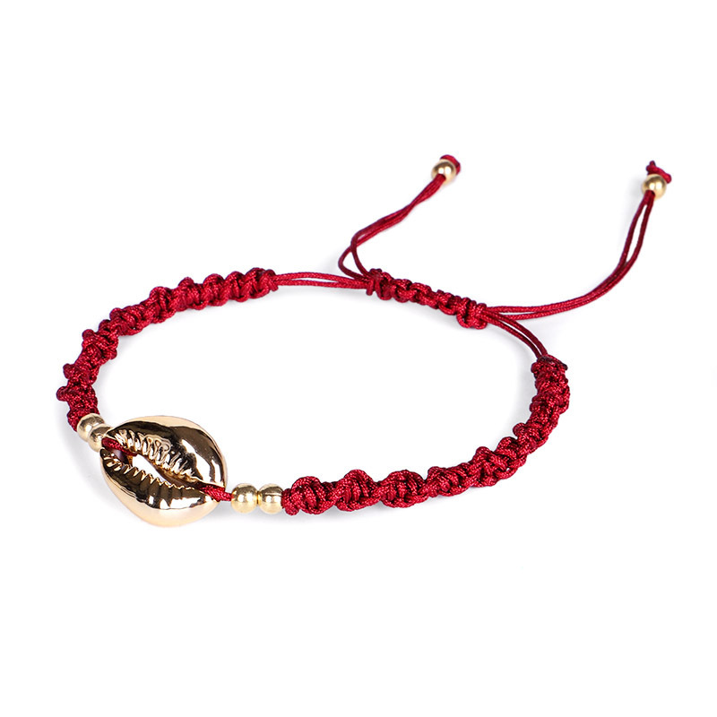 Best friendship jewelry handmade bohemian style gold and silver cowrie shell charm bracelet