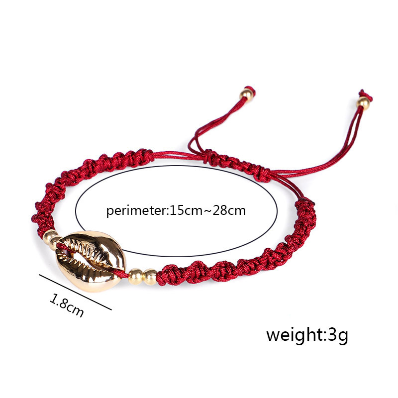 Best friendship jewelry handmade bohemian style gold and silver cowrie shell charm bracelet