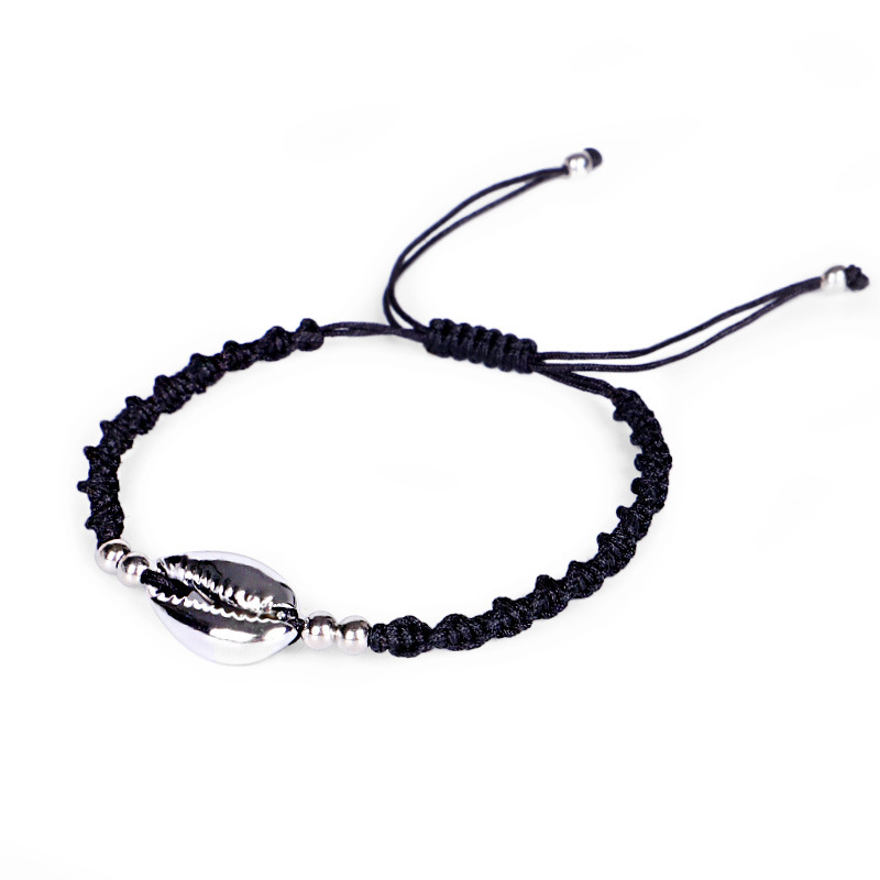 Best friendship jewelry handmade bohemian style gold and silver cowrie shell charm bracelet