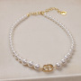 Ins style pentagram Bracelet women accessories jewelry love couple pearl stainless steel bracelet