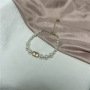 Ins style pentagram Bracelet women accessories jewelry love couple pearl stainless steel bracelet