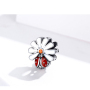 Delicate sterling silver beads jewelry S925 silver magical lady bug accessories for DIY jewelry making
