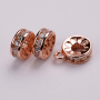 Single hanging drill ring spacer copper zirconium micro-inlay 7mm spacer