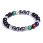 Trade Insurance  Natural Stone Yoga Hematite Black Onyx Colorful Tiger Eye Buddha Head Bracelets