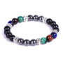 Trade Insurance  Natural Stone Yoga Hematite Black Onyx Colorful Tiger Eye Buddha Head Bracelets