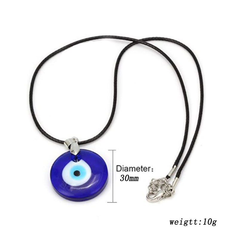 Fashion Turkish evil eyes pendant devil eye necklace jewelry leather cord blue eyes necklace