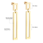 2021 Custom Wholesale Women Fashion Accessories Gold Plated Stainless Steel Drop Ear Ring Jewellery Tassel Pendant Stud Earrings