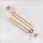 2021 Custom Wholesale Women Fashion Accessories Gold Plated Stainless Steel Drop Ear Ring Jewellery Tassel Pendant Stud Earrings