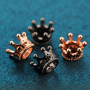 Handmade DIY Jewelry CZ Micro Pave Crown Shape Beads Charm For Making Bracelet