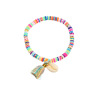 Bohemian Beach Style Simple Colorful Soft Ceramic Bangles Women Accessories Jewelry Handmade Knitting Shell Tassel Bracelet