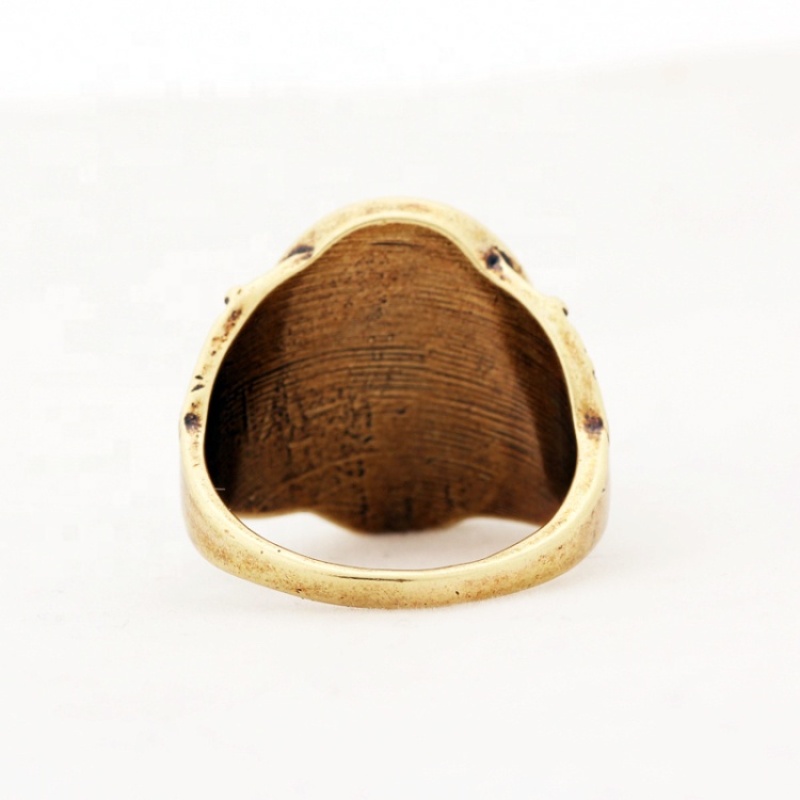 Online Hot Sale Womens Antique Gold Plated Metal Mood Stone Ring MJRG004