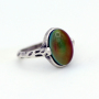 New Fashion Small Retro Silver Plated Emotion Feeling 12 Colors Change Mood Ring