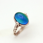 New Fashion Small Retro Silver Plated Emotion Feeling 12 Colors Change Mood Ring