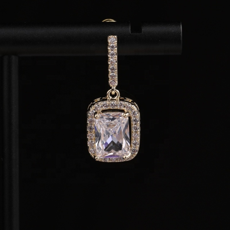 New Hot Selling 2021 Diamond Statement Earrings with 925 Sterling Silver Earring Post for Young Ladies Girls Women