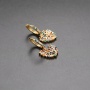Fashion Jewelry Diamond Hollowed Heart Huggie Earrings Micro Paved KC Gold Plated Zircon Pendant Hoop Earrings for Women 2021