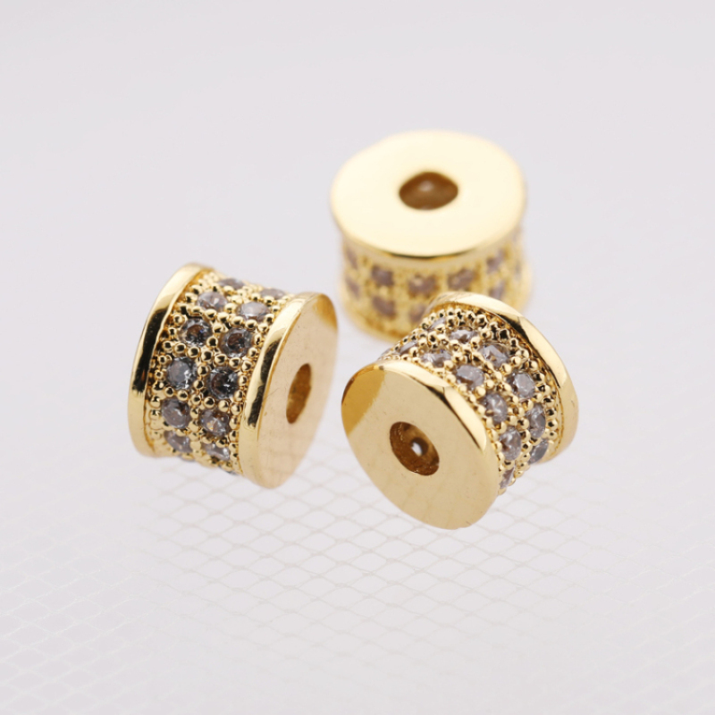 Bracelet Necklace Making Accessories Gold and Silver Plated Copper Spacer Bead Charms