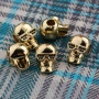KC Gold Plated Copper Wearing Glasses Skull Beads Pendant for Jewelry Making