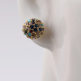 New Handmade Jewelry Micro Insert Zirconia Gold Plating Brass Ball Stud Earring for Women and Girls