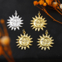 Designer Necklace Gold Brass Jewelry Pendants Cute Moon Sun Charms for Jewelry Making