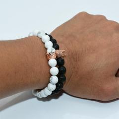 Wholesale Minimalist  Superior Quality Bracelets For Couples 4 Colors Crown Beads Bracelets Womens