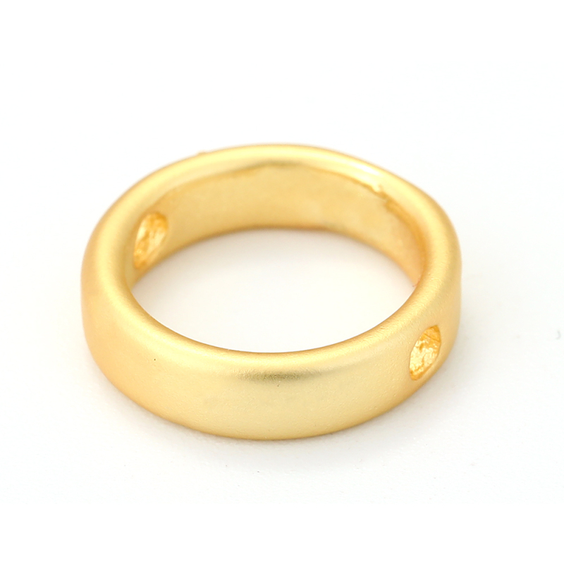 Wholesale Manufacture Factory Custom Jewelry Gold Plating DIY 18k Gold Plated Copper Bracelet Beads Hollow Horns Accessories