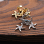New Trendy Micro Insert Zirconia Designer Charm Gold Silver Jewelry Six-pointed Star Hoop Earrings for Women and Girl
