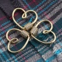 Custom Wholesale Women Trendy Gold Plated Zircon Brass CZ Heart Carabiner DIY Jewelry Accessory for Bracelet Necklace Making