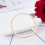 Luxury Design Rose Gold Plating Full Zircon Micro Pave Women Bangles Bracelets