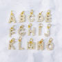Gold Plated Necklace Pendants Colorful Simple Designer Initial Charms for Jewelry Making