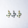 Micro Insert Zirconia Designer Necklace Gold Brass Cactus Jewelry Pendants Charms for Jewelry Making