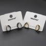 Fashion Gold and Silver Plated Handmade Micro Pave Zircon Twist Triangle Earring Post Earring