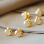 Miracle handmade S925 Silver Jewelry Set Hetian Jade Lady bug Stud Earrings for Women