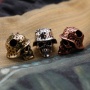 Wholesale Women Fashion Accessory Antique Silver Brass Copper Zircon Skull Helmet Beads for Jewelry Bracelet Necklace Making