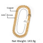 15mm wide heavy iced out bling diamond curb gold plated brass Cuban link chain hip hop chain necklace for men