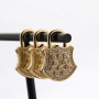 Custom Wholesale Fashion Korean Gold Plated Copper Lock Shaped White Zircon DIY Accessory for Jewelry Bracelet Necklace Making