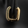 Custom Wholesale Korean Fashion Luxury Design African Style Gold Plated Rainbow Zircon Earring Copper Ear Clip Jewelry Earrings