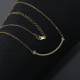 Fashion New Design Hot Sell High Quality 925 Sterling Silver Gold Plated Zircon Smile Chain Necklace for Women