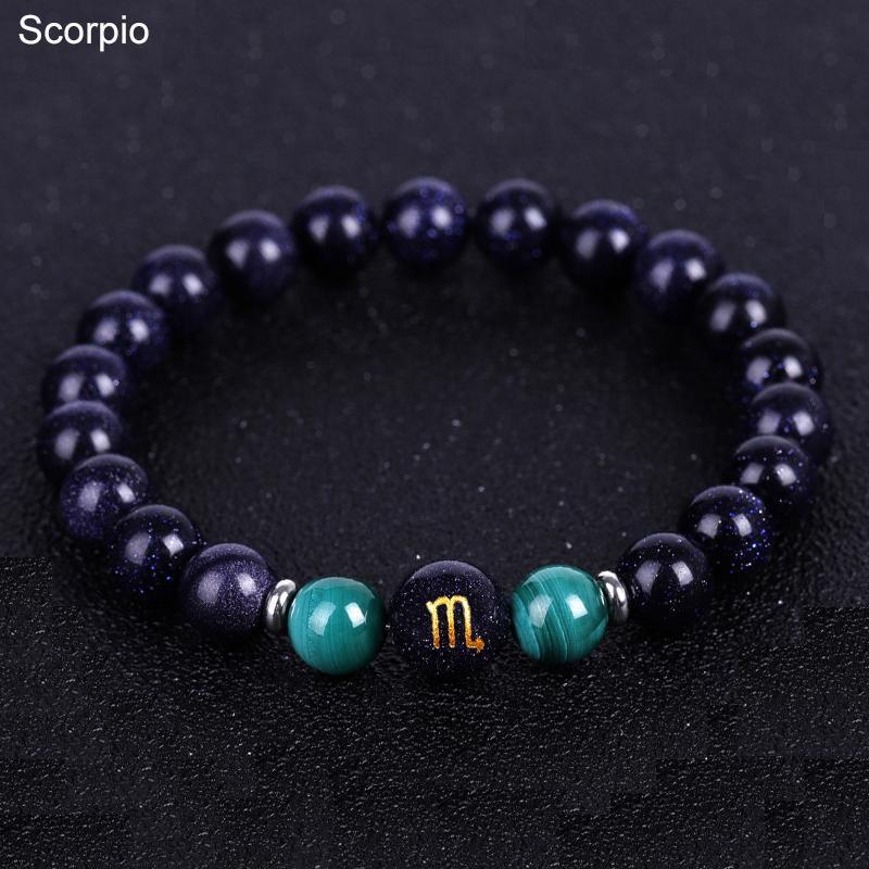Trade Insurance Natural Stone Beads Factory Wholesale Price Stone Bracelets Zodiac
