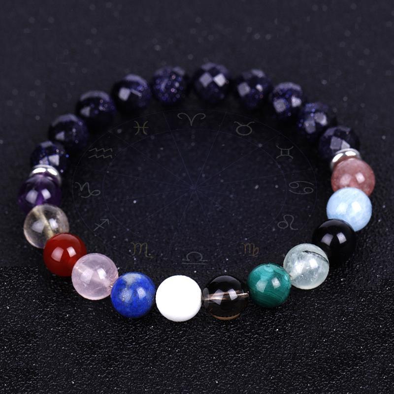 Trade Insurance Natural Stone Beads Factory Wholesale Price Stone Bracelets Zodiac