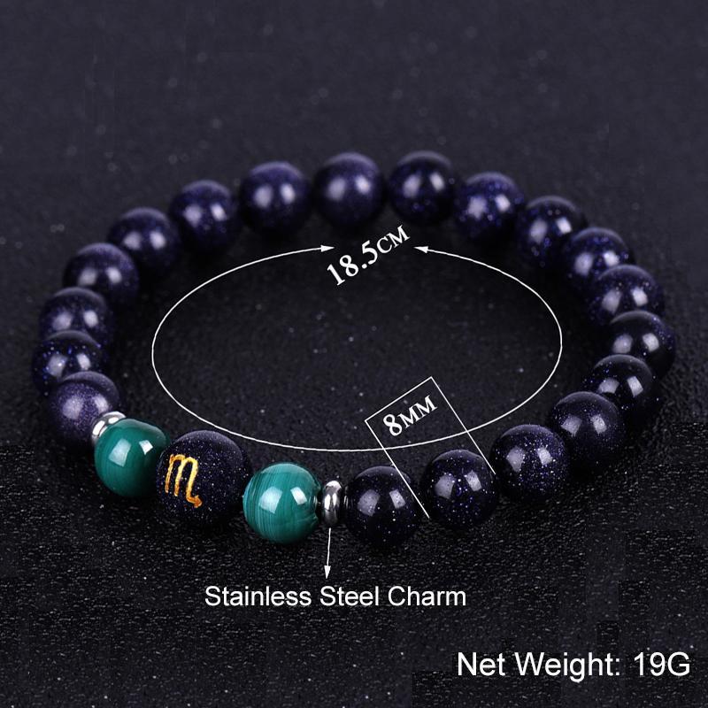 Trade Insurance Natural Stone Beads Factory Wholesale Price Stone Bracelets Zodiac
