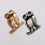 Gold and Silver Planting Stainless Steel Owl Shape Beads For Jewelry Making