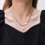 INS Style Jewelry Sideways Encryption Necklace Imitation Freshwater Pearl 18k Gold Choker Necklace