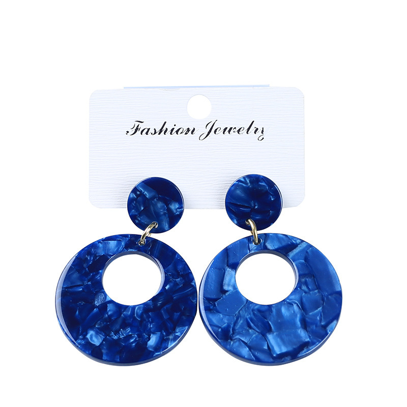 New Arrival Acetate Sheet Acrylic Simple Leopard Print Fashion Jewelry Dangle Earrings for Women