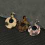 New Arrival Acetate Sheet Acrylic Simple Leopard Print Fashion Jewelry Dangle Earrings for Women