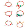 2021 New Fashion Handmade Christmas Gift Bracelet Colorful Father Christmas Snowman Candies Charm Bracelet