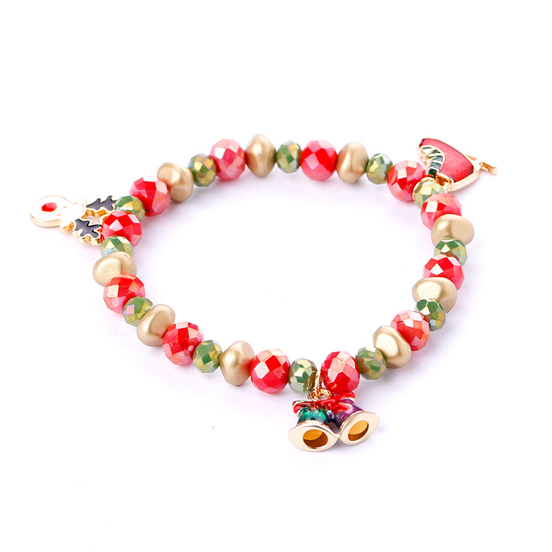 2021 New Fashion Handmade Christmas Gift Bracelet Colorful Father Christmas Snowman Candies Charm Bracelet